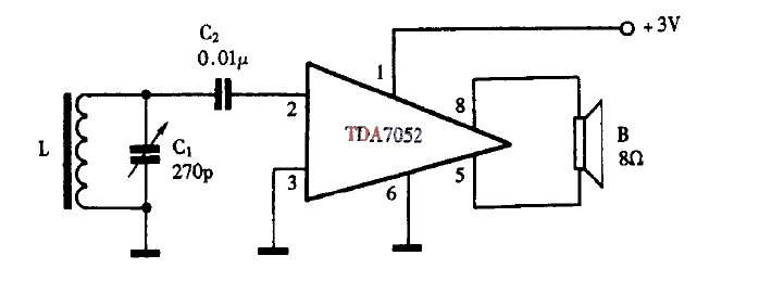 Clever use of TDA7052 as a single-chip radio circuit diagram