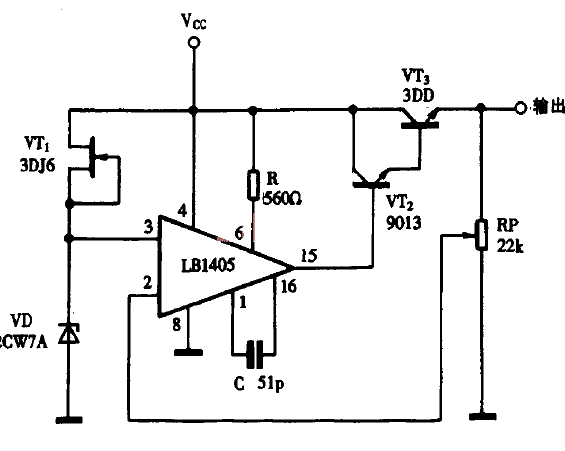 Clever use of LB1405 as DC stabilized power supply circuit diagram