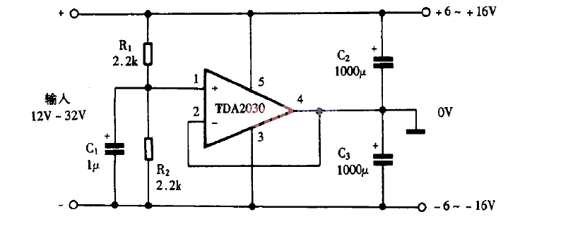 Clever use of TDA for positive and negative voltage stabilization dual power supply circuit diagram