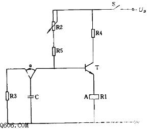 A delayed pull-in relay circuit diagram