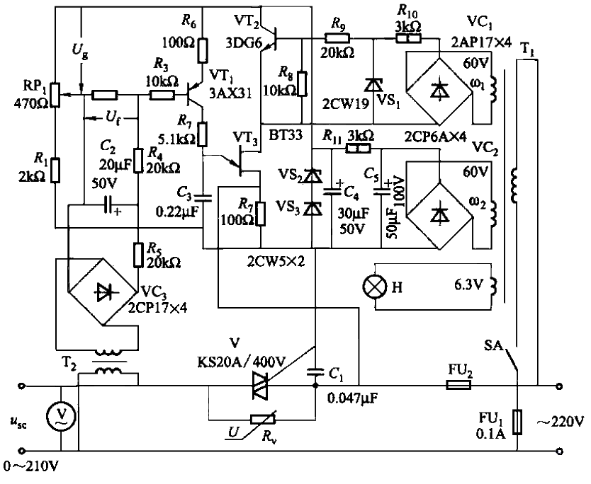 4kW single-phase AC voltage regulator circuit