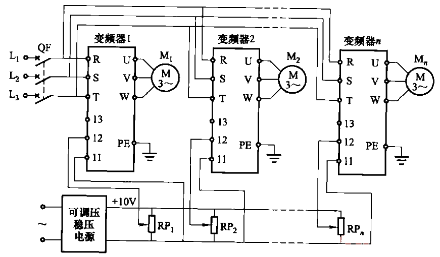 17. The <strong>circuit</strong> of multiple <strong>frequency converters</strong><strong> synchronous control</strong> of multiple <strong>motor</strong>s.gif