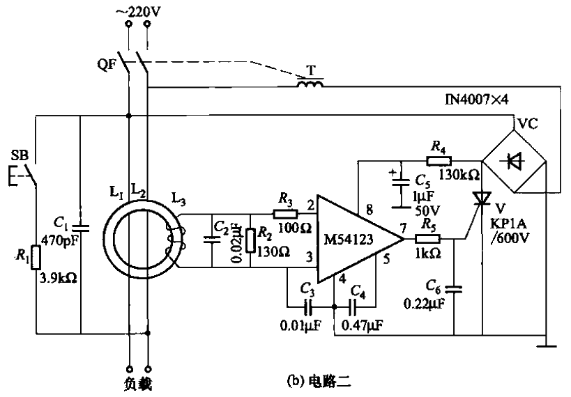 LDB-1 type leakage protector circuit b