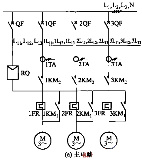 33. One<strong>soft starter</strong> drags the<strong>control circuit</strong>of three<strong>electric motors</strong>a.gif