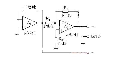 Positive and negative<strong>reference voltage source</strong><strong>circuit diagram</strong> composed of<strong>op amp</strong>.gif