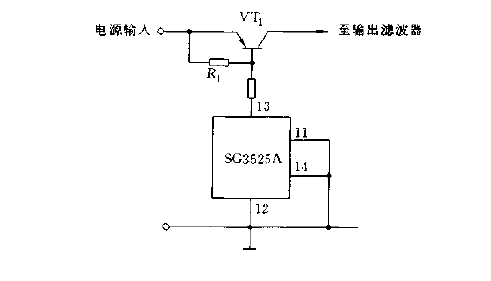 <strong>SG3525</strong>A single-ended output stage <strong>Application circuit diagram</strong>.gif