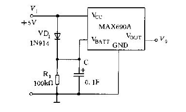 <strong>Circuit diagram</strong> of using large<strong>capacitor</strong>C to replace backup<strong>battery</strong>.gif