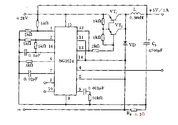 <strong>Switching Regulator</strong><strong>Circuit Diagram</strong> composed of <strong>SG3524</strong>.gif