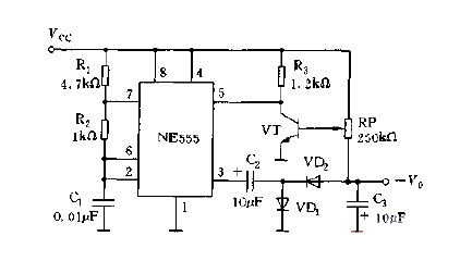 Stable output<strong>DC</strong>,<strong>DC</strong><strong>converter circuit diagram</strong> composed of <strong>NE555</strong>.gif