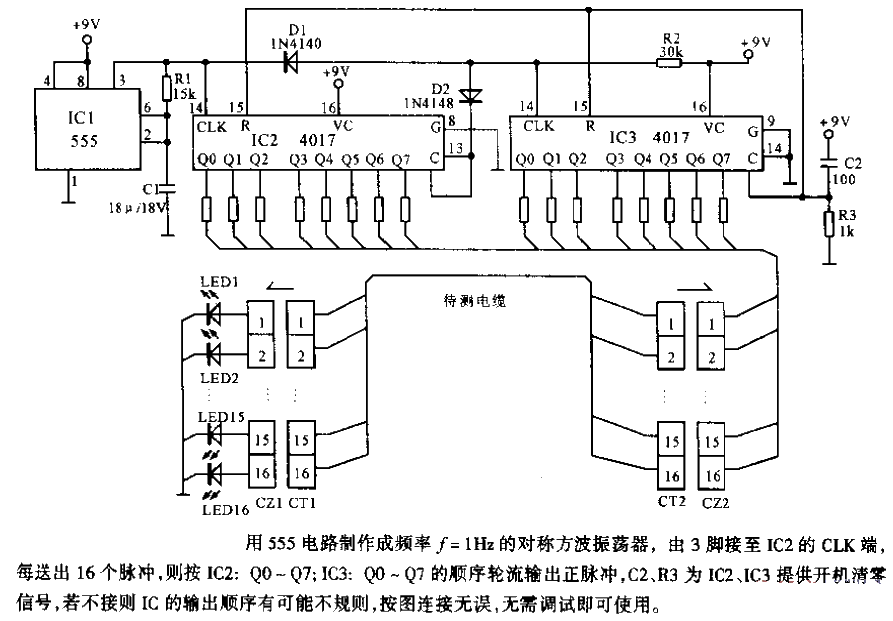 Cable automatic detection circuit