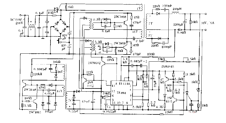 Half-bridge practical switch<strong>Stabilized power supply circuit</strong>Fig.gif