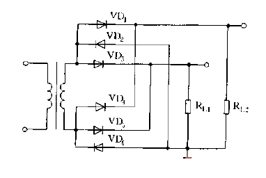 Rectifier<strong>Circuit Diagram</strong> for Outputting Two<strong>Voltages</strong>Part 2.gif