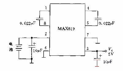 Typical <strong>application circuit diagram</strong> of MAX619.gif