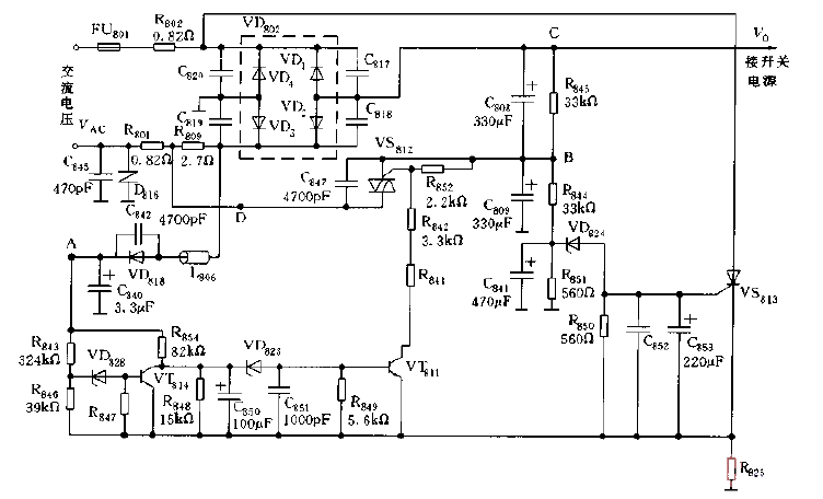 <strong>Large Screen</strong> Color TV AC Input<strong>Voltage</strong>Automatic Conversion<strong>Circuit Diagram</strong>a.gif