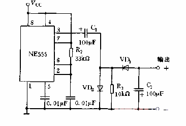 <strong>DC voltage</strong> polarity<strong>converter circuit diagram</strong> composed of <strong>NE555</strong>.gif