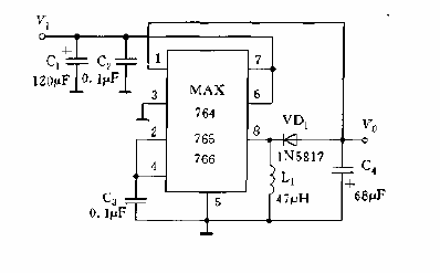 Typical<strong>application circuit diagram</strong>a.gif of MAX764,765,766