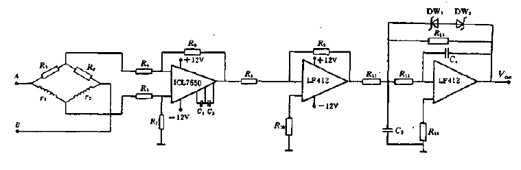 Gas pendulum tilt sensor circuit diagram c