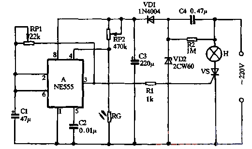 13. Use <strong>NE555</strong> to create <strong>light control</strong><strong>flash warning light</strong>.gif