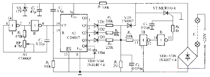 240. Single-channel<strong>Flashing Light</strong>String<strong>Circuit</strong> (3).gif