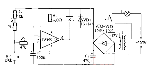 200.<strong>Light-controlled street light</strong><strong>circuit</strong> using TWH8751.gif