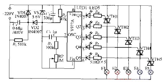 264. Five-way<strong>Flashing Light</strong>String<strong>Circuit</strong> (3).gif