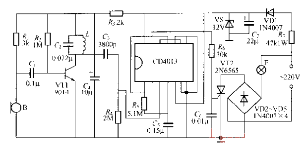 Sub-ultrasonic remote control light switch circuit (2)