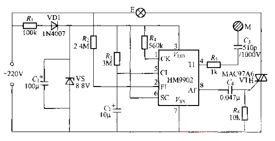 137.<strong>HM</strong>9902<strong>Touch</strong> Two-state<strong>Dimmer Lamp</strong><strong>Circuit</strong>.gif