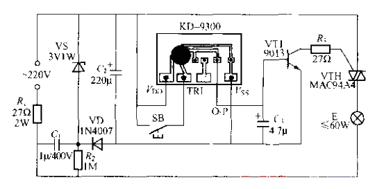 84. Delay light circuit using music<strong>integrated circuit</strong>.gif