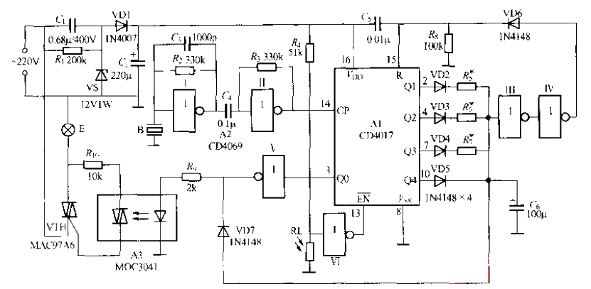 173. Non-two-wire sound control<strong>Light control</strong>Staircase delay<strong>Switch circuit</strong>(5).gif