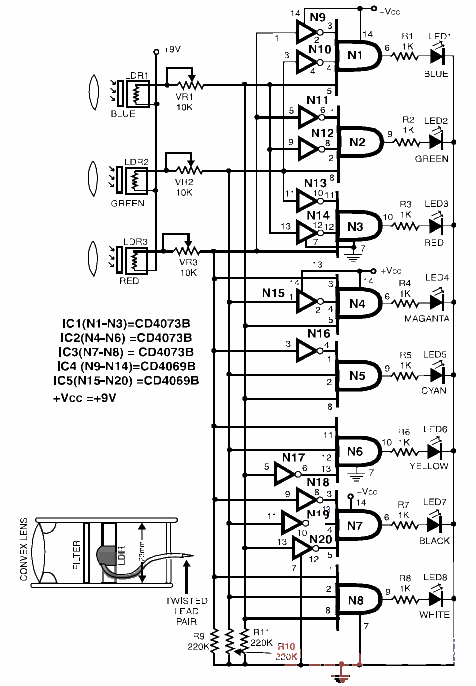 Color sensor<strong>Circuit diagram</strong>