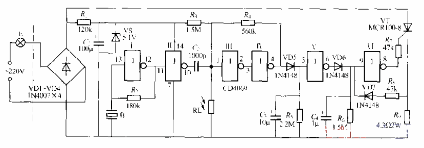 166.<strong>Digital circuit</strong>Sound<strong>Light control</strong>Staircase delay<strong>Switch circuit</strong> (6).gif