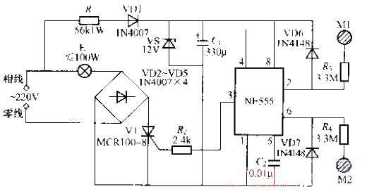 95.Double-button light<strong>switch circuit</strong> (5).gif