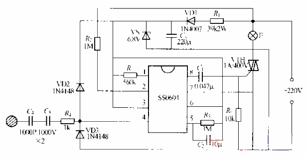 146.SS0604<strong>Touch</strong> Stepper<strong>Dimmer Lamp</strong><strong>Circuit</strong>.gif