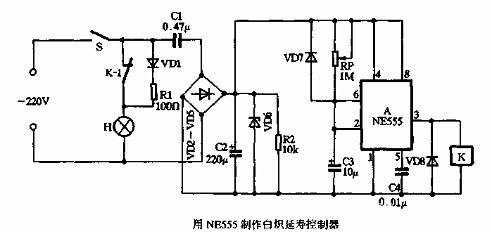 1. Use <strong>NE555</strong> to make <strong>incandescent lamp</strong> life extension<strong>controller</strong>.gif