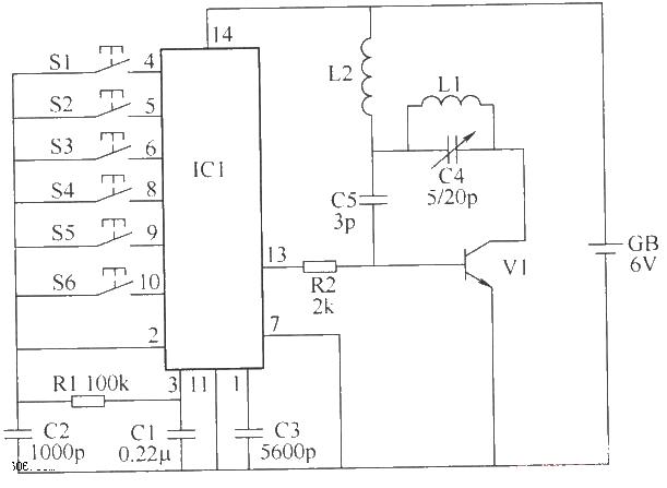 6m<strong><strong>Wireless remote control switch</strong></strong>circuit.jpg