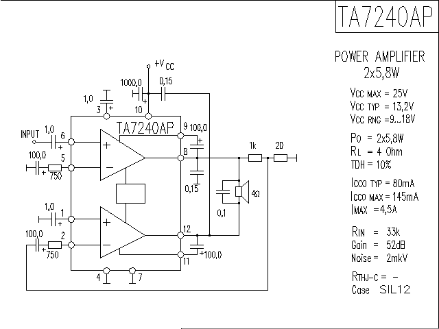 <strong>TA7240AP</strong><strong><strong>Audio</strong></strong>IC<strong><strong>Circuit Diagram</strong></strong>.gif