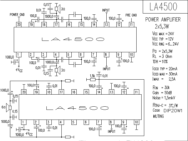 LA4500<strong><strong>Audio</strong></strong><strong>IC</strong><strong><strong>Amplified Circuit Diagram</strong></strong>.gif