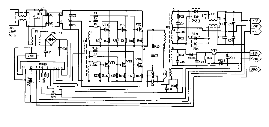 Zoomlion F-2250 rear stage<strong><strong>Power amplifier</strong></strong>Switching regulator<strong><strong>Power supply circuit diagram</strong></strong>.gif