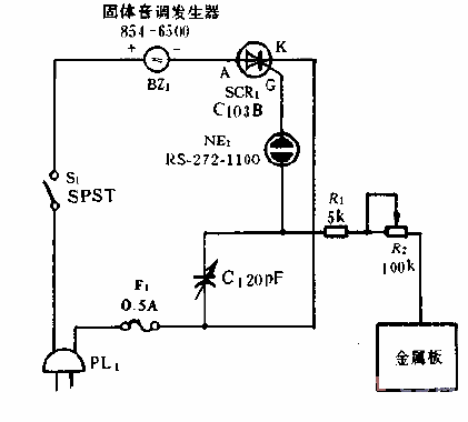 Proximity<strong><strong>Alarm Circuit</strong></strong>using<strong><strong>SCR</strong></strong>Fig.gif