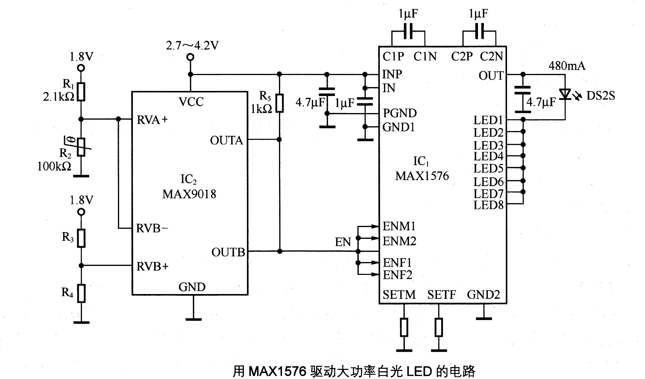 A<strong><strong>circuit using MAX1578 to drive<strong><strong>high power</strong></strong><strong><strong><strong>white LED</strong></strong></strong> </strong></strong>.jpg