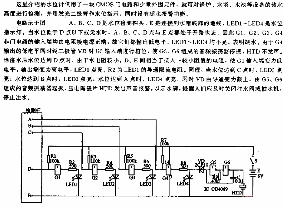 <strong><strong>LED</strong></strong>Water Level Gauge<strong><strong>Circuit</strong></strong>.gif