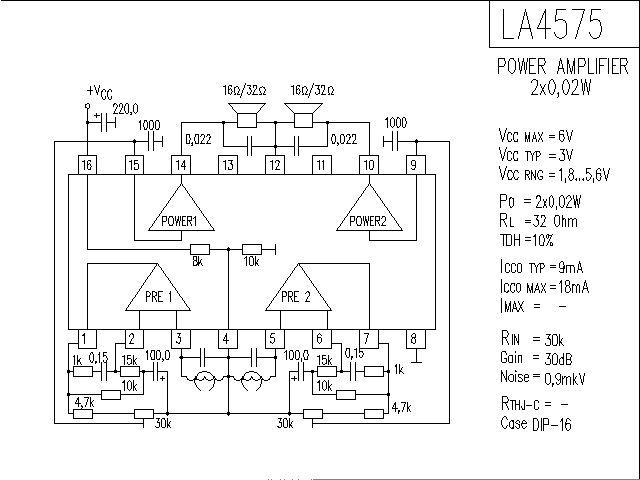 LA4575<strong><strong>Audio</strong></strong><strong>IC</strong><strong><strong>Amplified Circuit Diagram</strong></strong>.gif