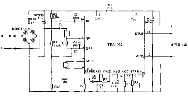 TEA1062 call circuit diagram