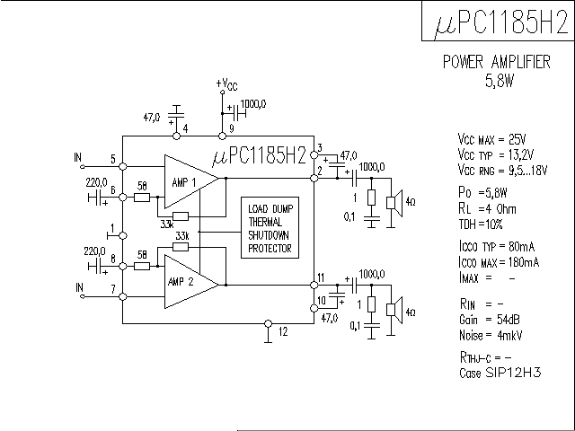 μ<strong>PC</strong>1185H2 <strong><strong>Audio</strong></strong>IC<strong><strong>Circuit Diagram</strong></strong>.gif