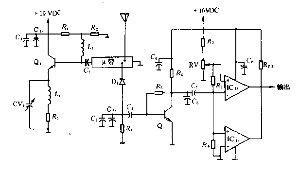 <strong><strong>UHF</strong></strong><strong><strong>Ultra High Frequency</strong></strong><strong><strong>Motion Detector</strong></strong>< strong><strong>Circuit diagram</strong></strong>.gif