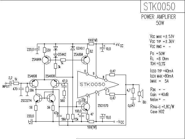 <strong><strong>ST</strong></strong>K0050<strong><strong>Audio</strong></strong>IC<strong><strong>Circuit Diagram</strong></strong> .gif