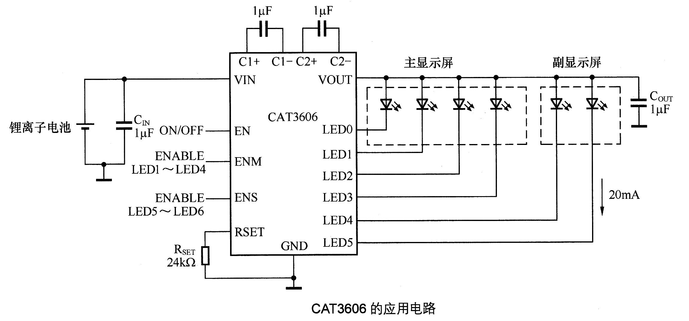 Application circuit of CAT3606