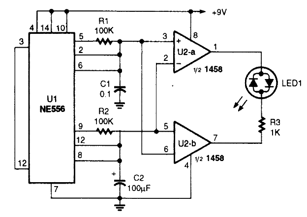 Color changing LED display circuit