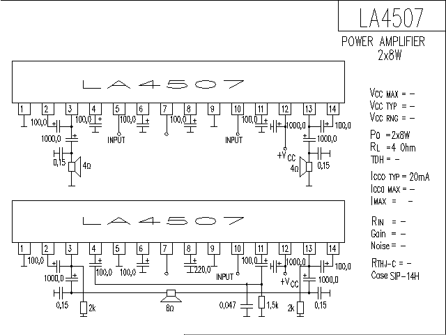 LA4507<strong><strong>Audio</strong></strong><strong>IC</strong><strong><strong>Amplified Circuit Diagram</strong></strong>.gif