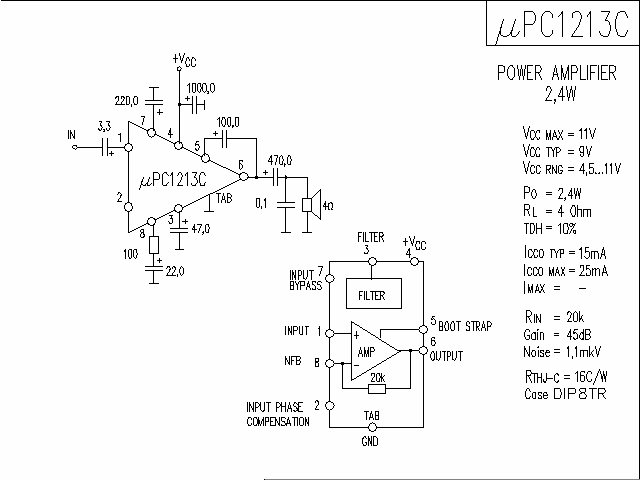 μ<strong>PC</strong>1213C <strong><strong>Audio</strong></strong>IC<strong><strong>Circuit Diagram</strong></strong>.gif